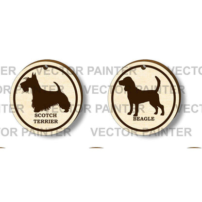 Set of 18 Dog's labels