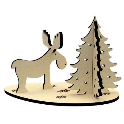 Christmas gift card with deer