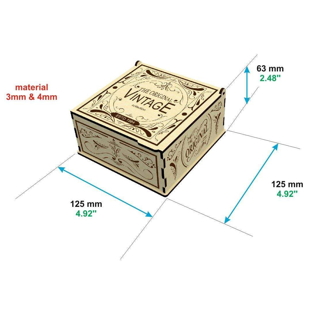 Vintage wooden box mini