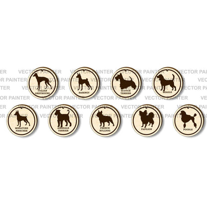 Set of 18 Dog's labels