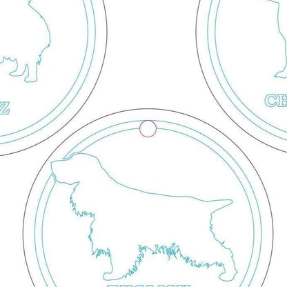 Set of 18 Dog's labels