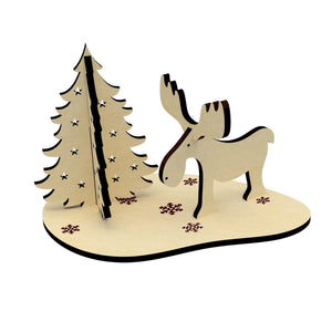 Christmas gift card with deer