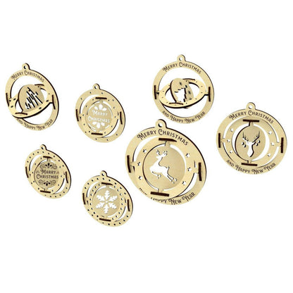 Set of 7 Christmas tree ornaments