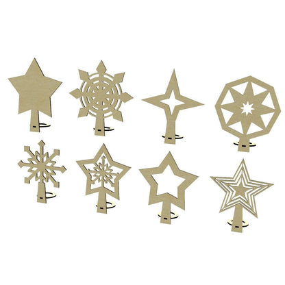 Set of 8 Christmas tree toppers