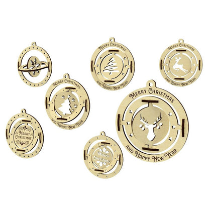 Set of 7 Christmas tree ornaments