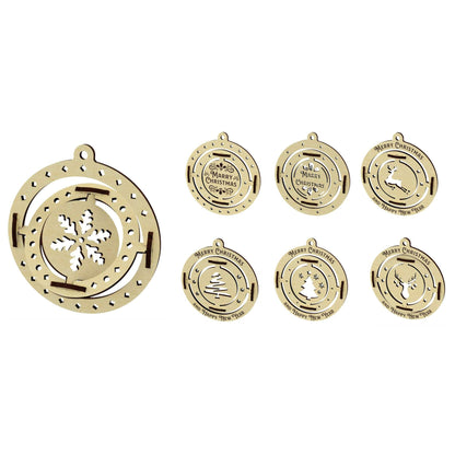 Set of 7 Christmas tree ornaments