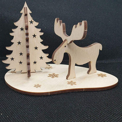 Christmas gift card with deer