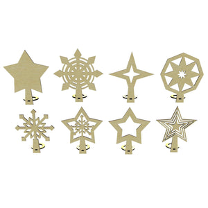 Set of 8 Christmas tree toppers