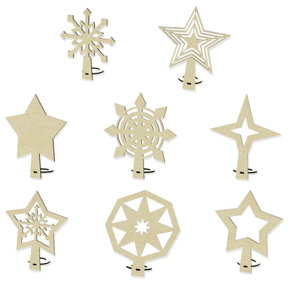 Set of 8 Christmas tree toppers