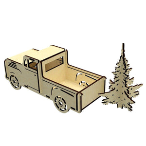 Christmas truck with Christmas tree