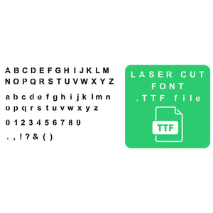LaserCut Font