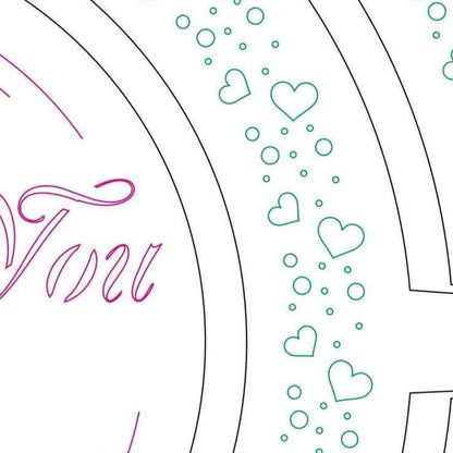 Moving Card for Valentine's Day "Hearts"