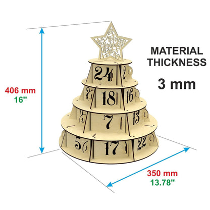 Advent Xmas calendar tree