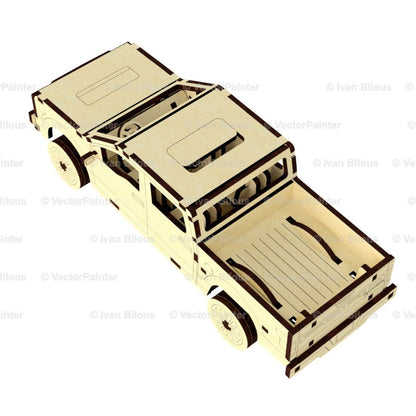 Car Model Pickup with Moving wheels