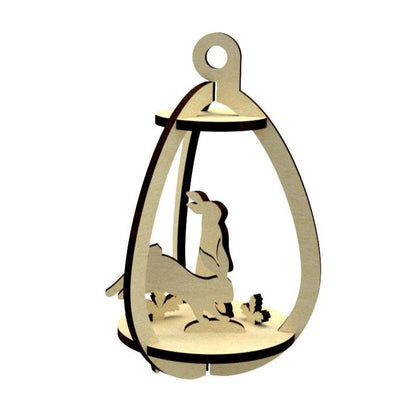 Easter volume decor with rabbits