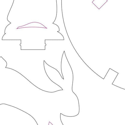 Easter volume decor with rabbits