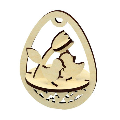 Easter Egg Ornament Walking Chicken