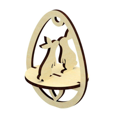 Easter Egg Ornament "Kissing rabbits"