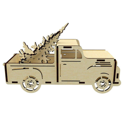 Christmas truck with Christmas tree