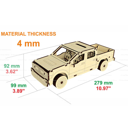 Car Model Pickup with Moving wheels