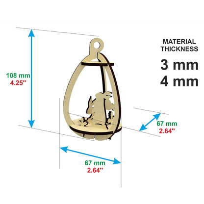 Easter volume decor with rabbits