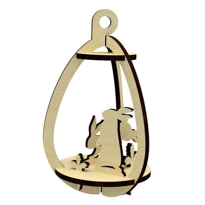 Easter volume decor with rabbits