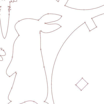 Easter volume decor with rabbits