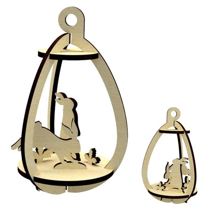 Easter volume decor with rabbits