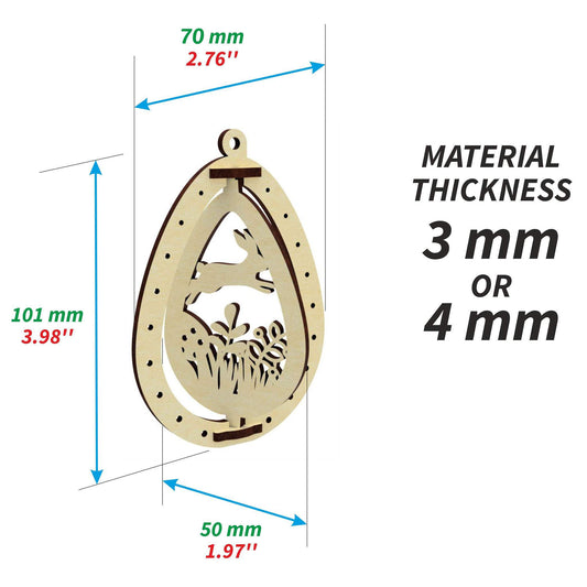 Set of 8 moving Easter Eggs