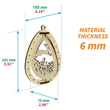 Set of 8 moving Easter Eggs