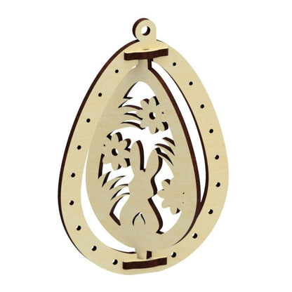 Set of 3 easter eggs "Funny rabbits"