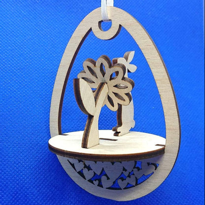 Easter Egg "Rabbit with flower"