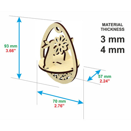 Easter Egg "Rabbit with flower"