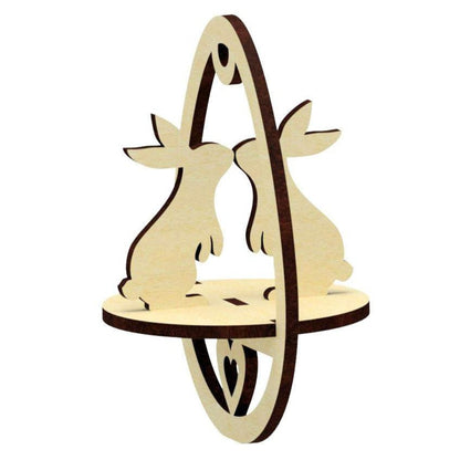Easter Egg Ornament "Kissing rabbits"