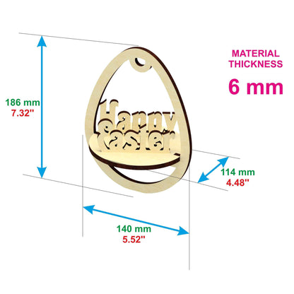 Easter Egg Ornament "Happy Easter"