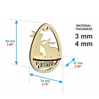 Easter Egg "Playful rabbits"