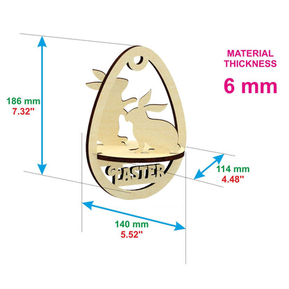 Easter Egg "Playful rabbits"