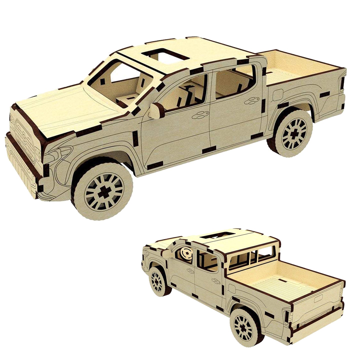 3d Plywood Car Model