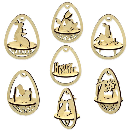Set of 7 Easter Eggs decor