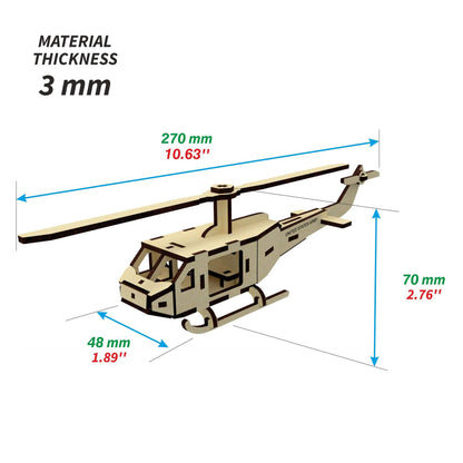 Helicopter Miniature Model with Moving Screw