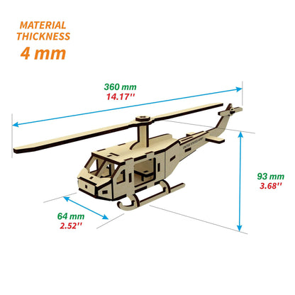 Helicopter Miniature Model with Moving Screw