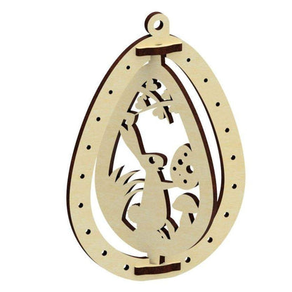 Set of 3 easter eggs "Funny rabbits"