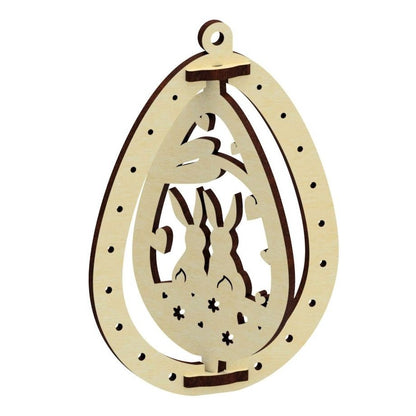 Set of 3 easter eggs "Funny rabbits"