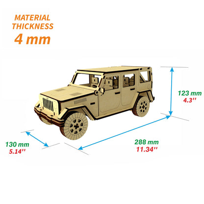 Off-road Car with Moving wheels Model
