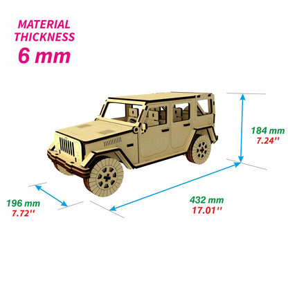 Off-road Car with Moving wheels Model