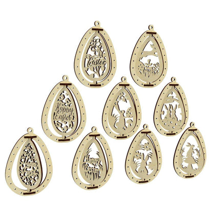 Set of 8 moving Easter Eggs