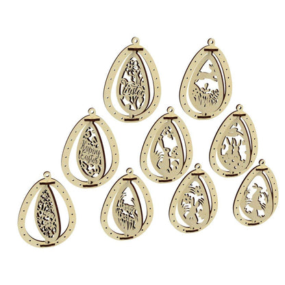 Set of 8 moving Easter Eggs