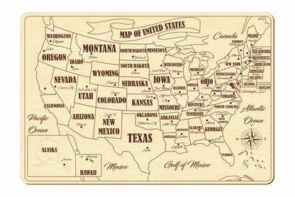 USA puzzle map