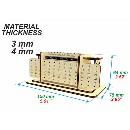 Eternal calendar + orgonizer